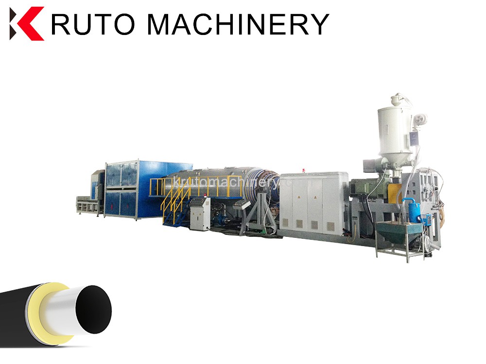 Máquina de fabricação de tubo de jaqueta de plástico